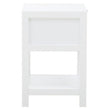 Sherman White Wood Side Table