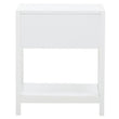 Sherman White Wood Side Table