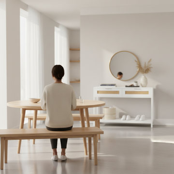 Sherman White Wood Console Table