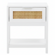 Sherman White Wood Side Table