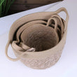 Sheyam Set of Storage Baskets Natural Grass Rope