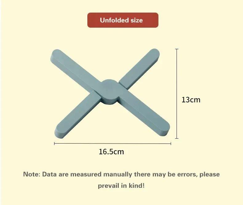 Silicone Heat Resistant Pad Foldable Non - Slip Pot Pan Mat Table Placemat Dish Plate Cross Holder Coaster Kitchen Table Trivet