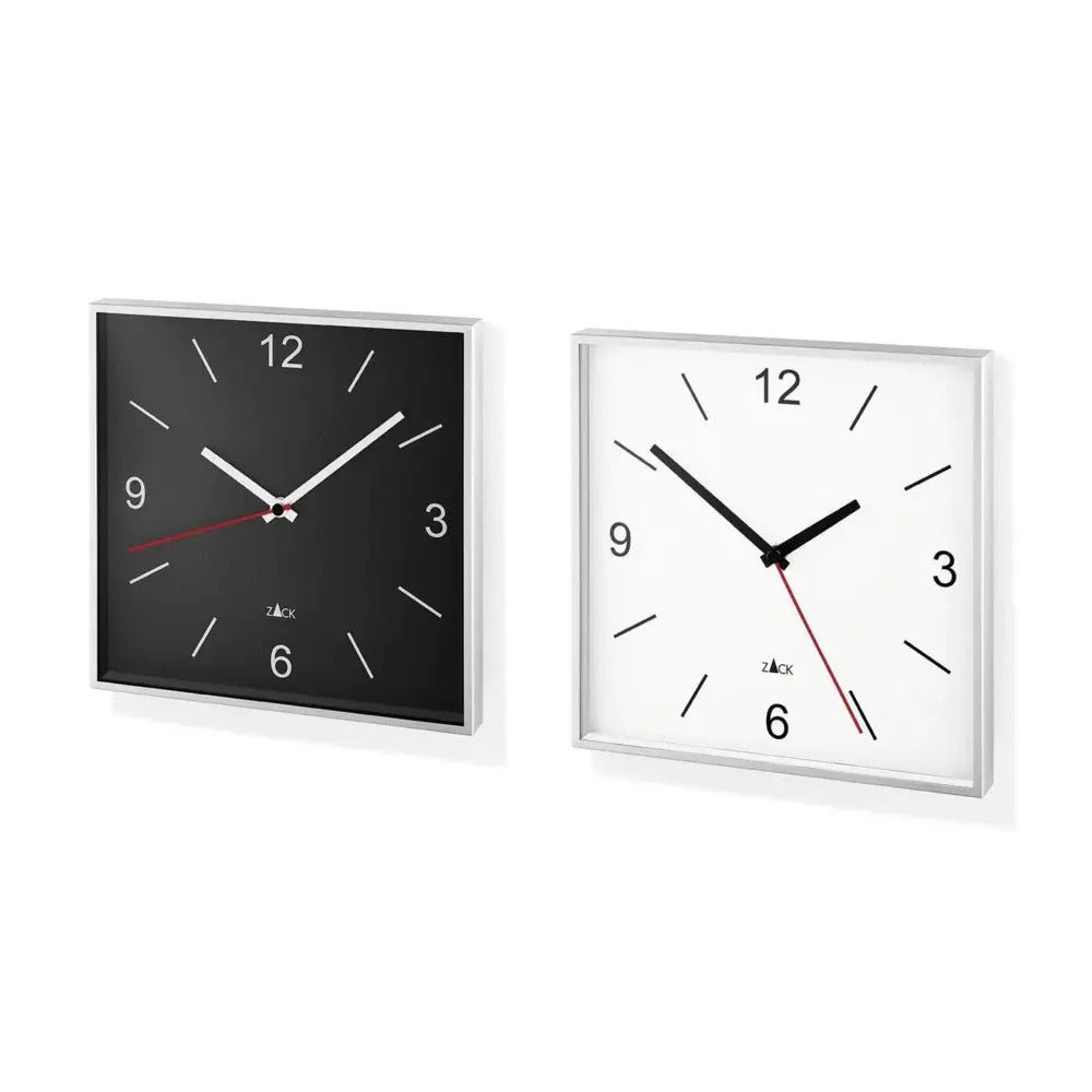 Sillar Premium Brushed Steel Square Wall Clock - Precision Quartz Movement | Silent Designer Timepiece