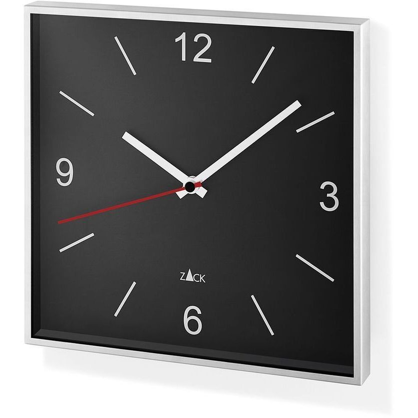 Sillar Premium Brushed Steel Square Wall Clock - Precision Quartz Movement | Silent Designer Timepiece