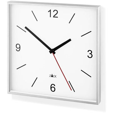 Sillar Premium Brushed Steel Square Wall Clock -Precision Quartz Movement | Silent Designer Timepiece