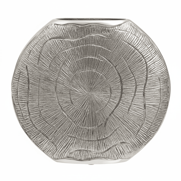 Silva Large Oak Effect Silver Finish Vase