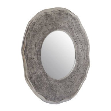 Silva Large Oak Effect Silver Wall Mirror