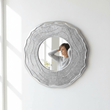 Silva Large Oak Effect Silver Wall Mirror