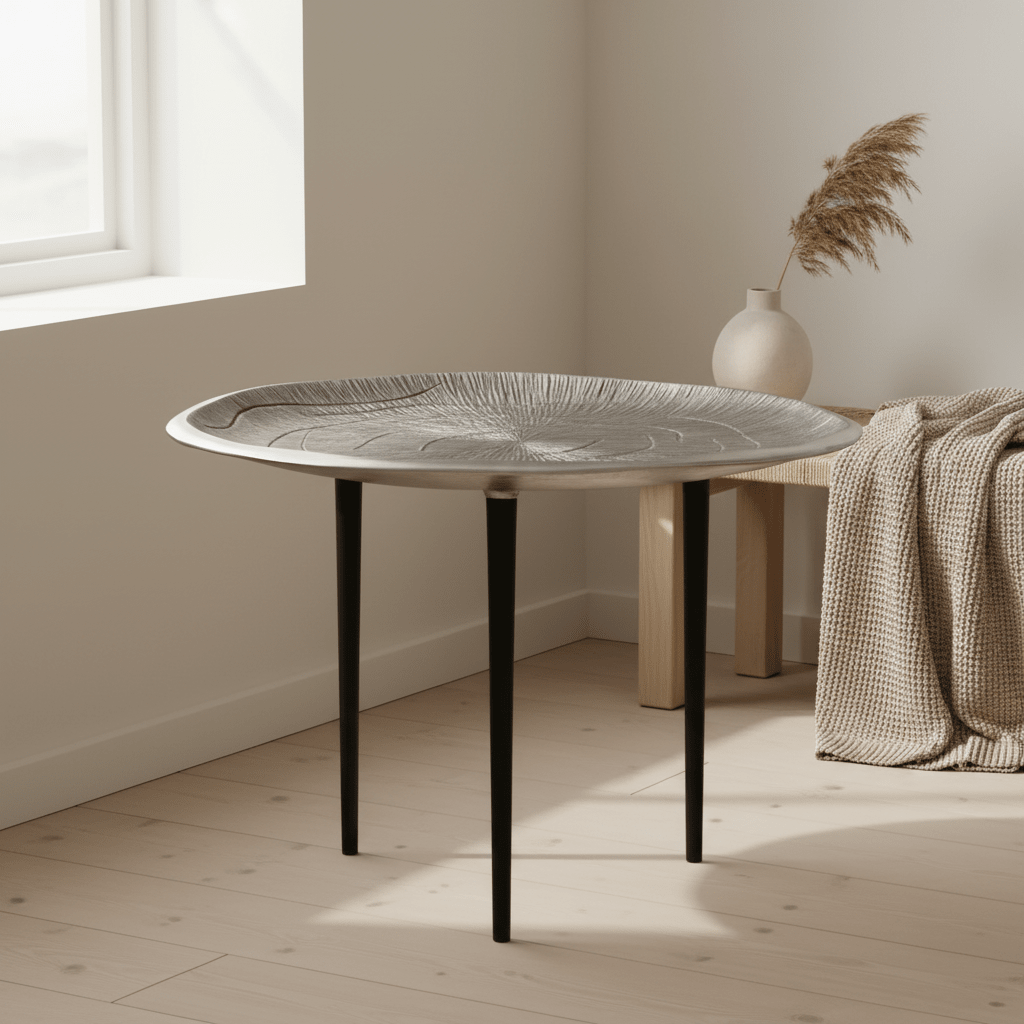 Silva Oak Effect Silver Top Coffee Table