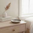 Silva Small Oak Effect Silver Bowl