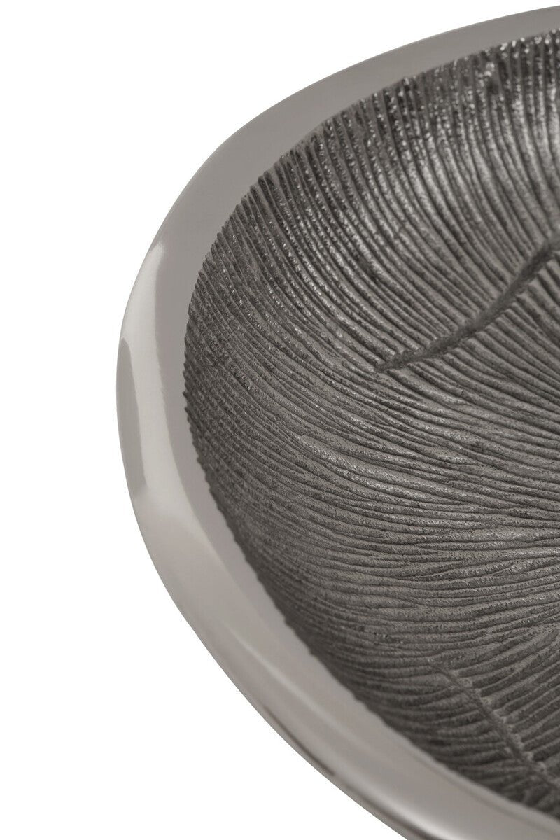 Silva Small Oak Effect Silver Bowl