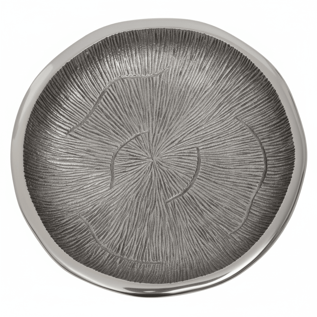 Silva Small Oak Effect Silver Bowl