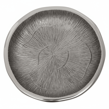 Silva Small Oak Effect Silver Bowl