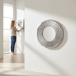 Silva Small Oak Effect Silver Wall Mirror