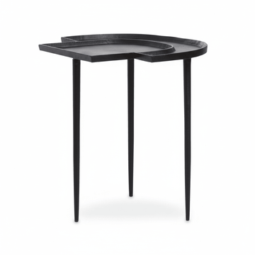 Simbolo Black Nickel Top Side Table