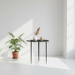 Simbolo Black Nickel Top Side Table