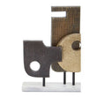 Simbolo Large Assorted Colour Metal Sculpture On Marble Base