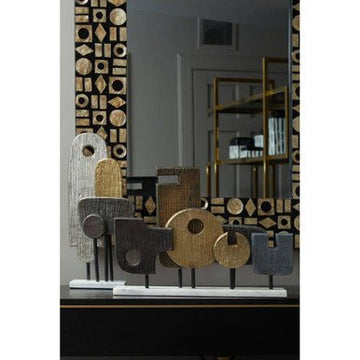 Simbolo Large Assorted Colour Metal Sculpture On Marble Base