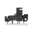 Simbolo Large Assorted Colour Metal Sculpture On Marble Base