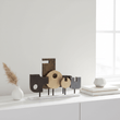 Simbolo Large Assorted Colour Metal Sculpture On Marble Base