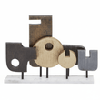 Simbolo Large Assorted Colour Metal Sculpture On Marble Base