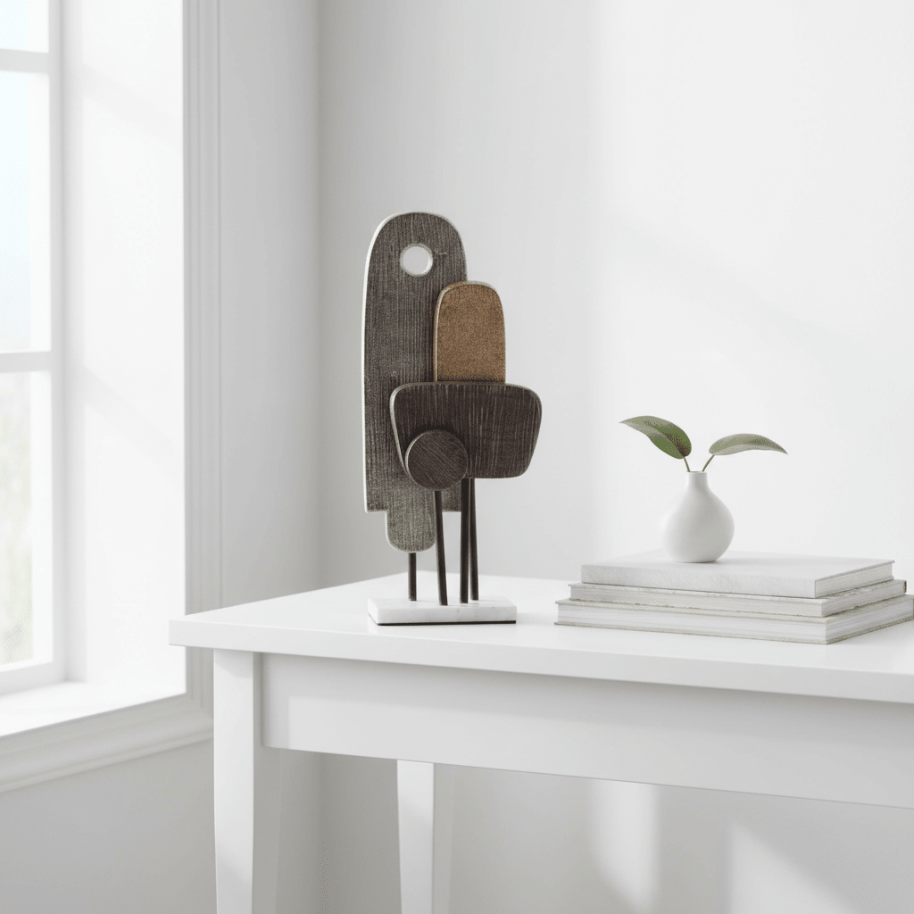 Simbolo Small Assorted Colour Metal Sculpture On Marble Base