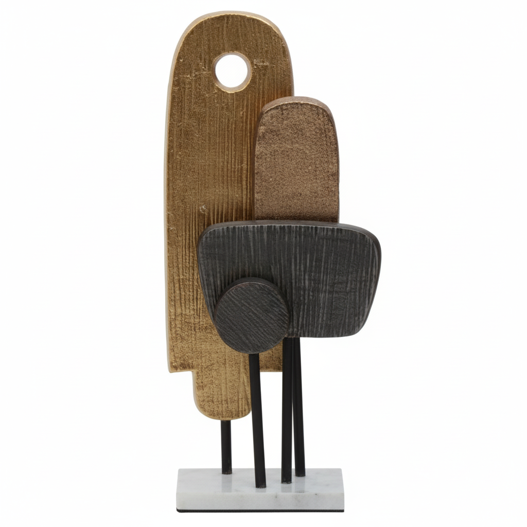 Simbolo Small Assorted Colour Metal Sculpture On Marble Base