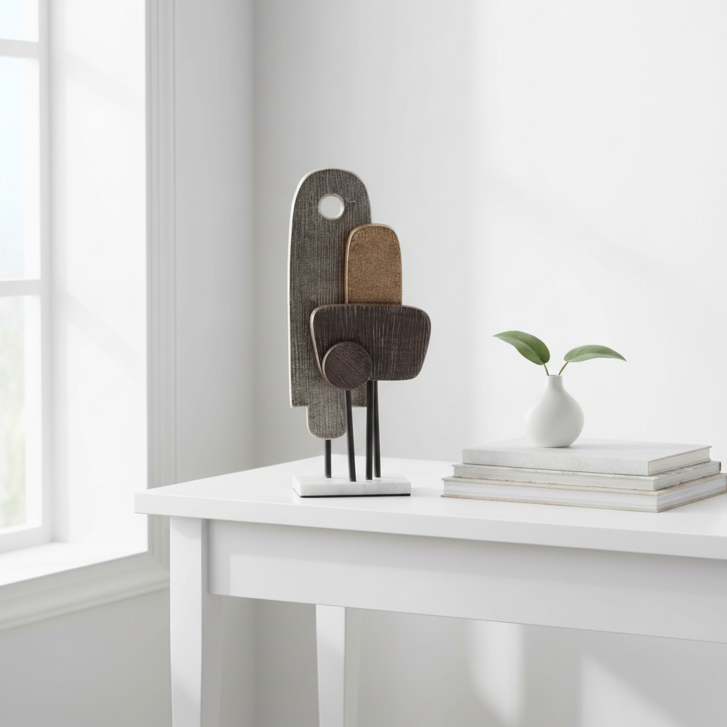 Simbolo Small Assorted Colour Metal Sculpture On Marble Base