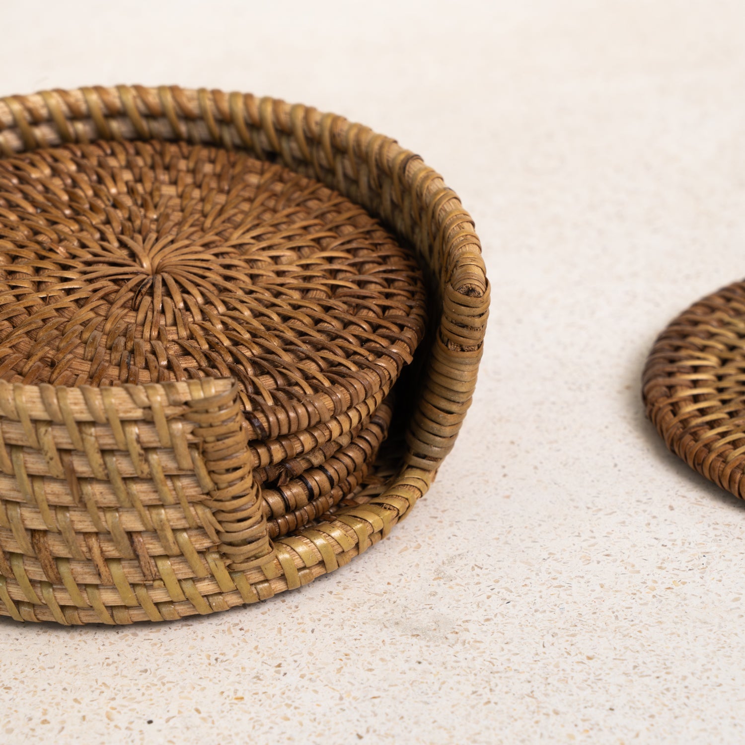 Sipi Rattan Coasters