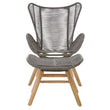 Sisal Grey Rope Lounge Chair and Footstool