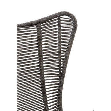 Sisal Grey Rope Lounge Chair and Footstool