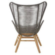 Sisal Grey Rope Lounge Chair and Footstool