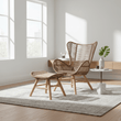 Sisal Latte Rope Lounge Chair And Footstool