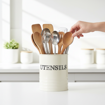 Sketch Cream Utensil Holder