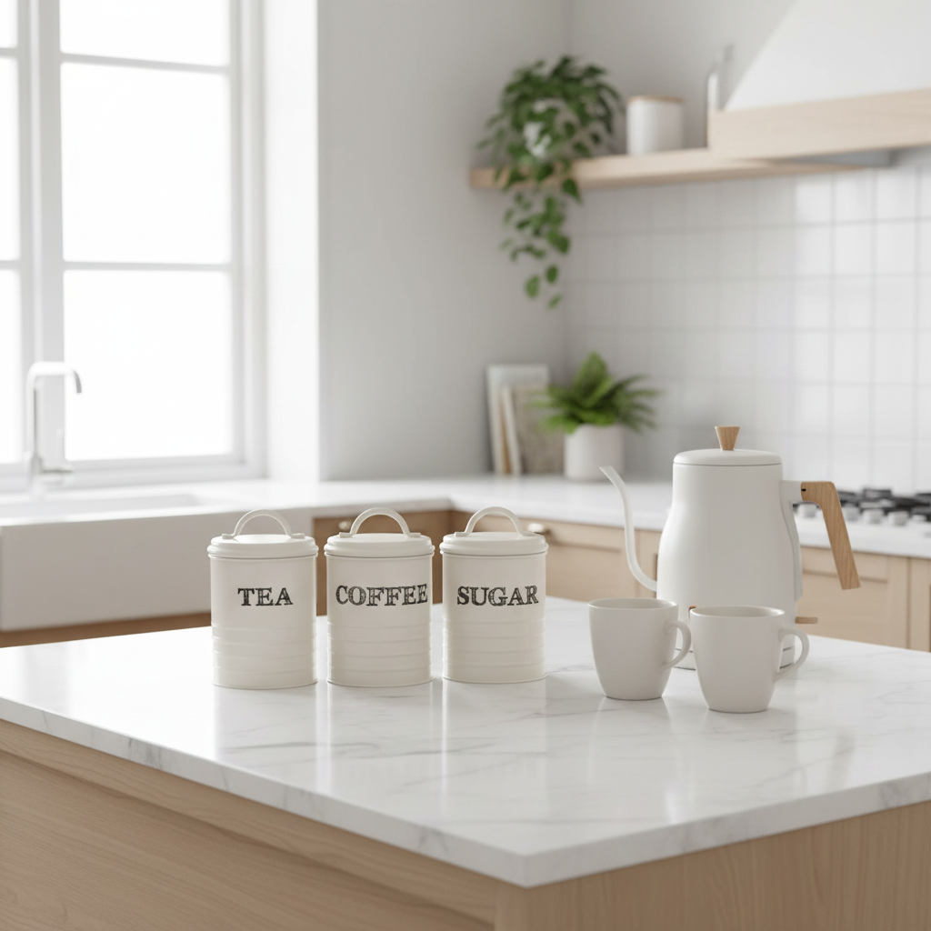 Sketch Tea Coffee And Sugar Canister Set