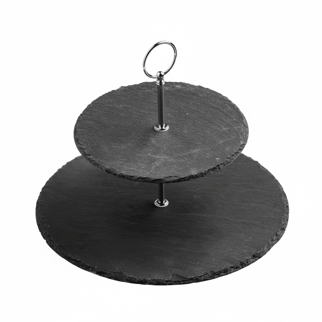 Slate 2 Tier Round Cake Stand