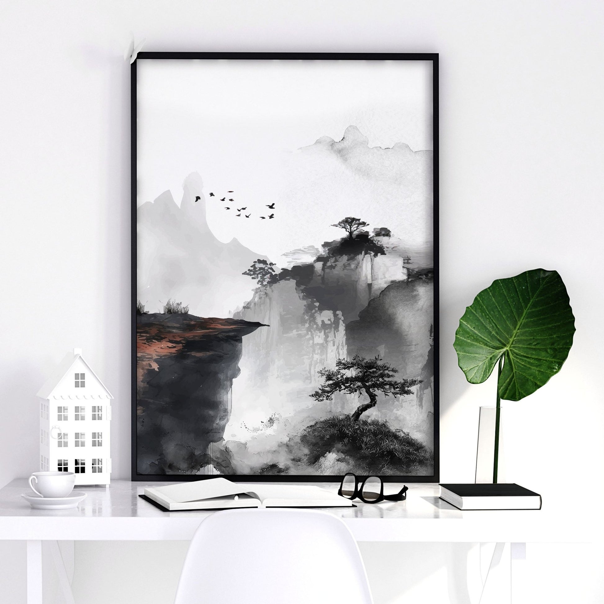 Small Framed Pictures | Set of 3 Asian Inspired Wall art Prints