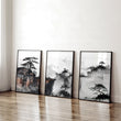 Small Framed Pictures | Set of 3 Asian Inspired Wall art Prints