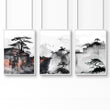 Small Framed Pictures | Set of 3 Asian Inspired Wall art Prints