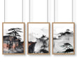 Small Framed Pictures | Set of 3 Asian Inspired Wall art Prints