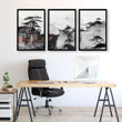 Small Framed Pictures | Set of 3 Asian Inspired Wall art Prints