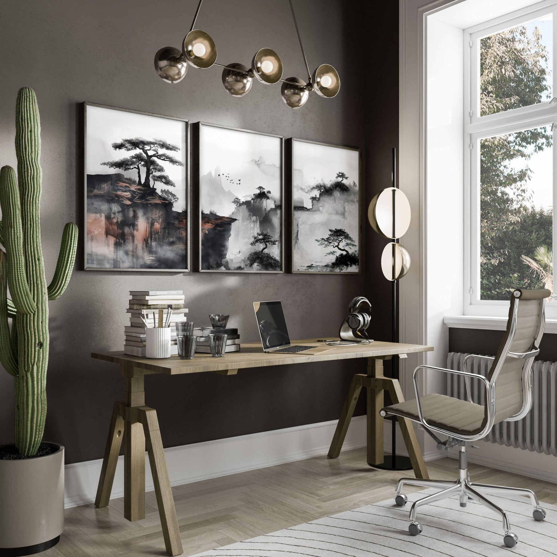 Small Framed Pictures | Set of 3 Asian Inspired Wall art Prints