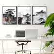Small Framed Pictures | Set of 3 Asian Inspired Wall art Prints