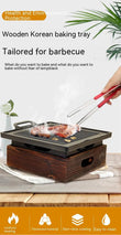 Smokeless Portable BBQ Grill Korean Japanese Barbecue Grill Charcoal BBQ Oven Alcohol Stove Household Non - stick Cooking Tools