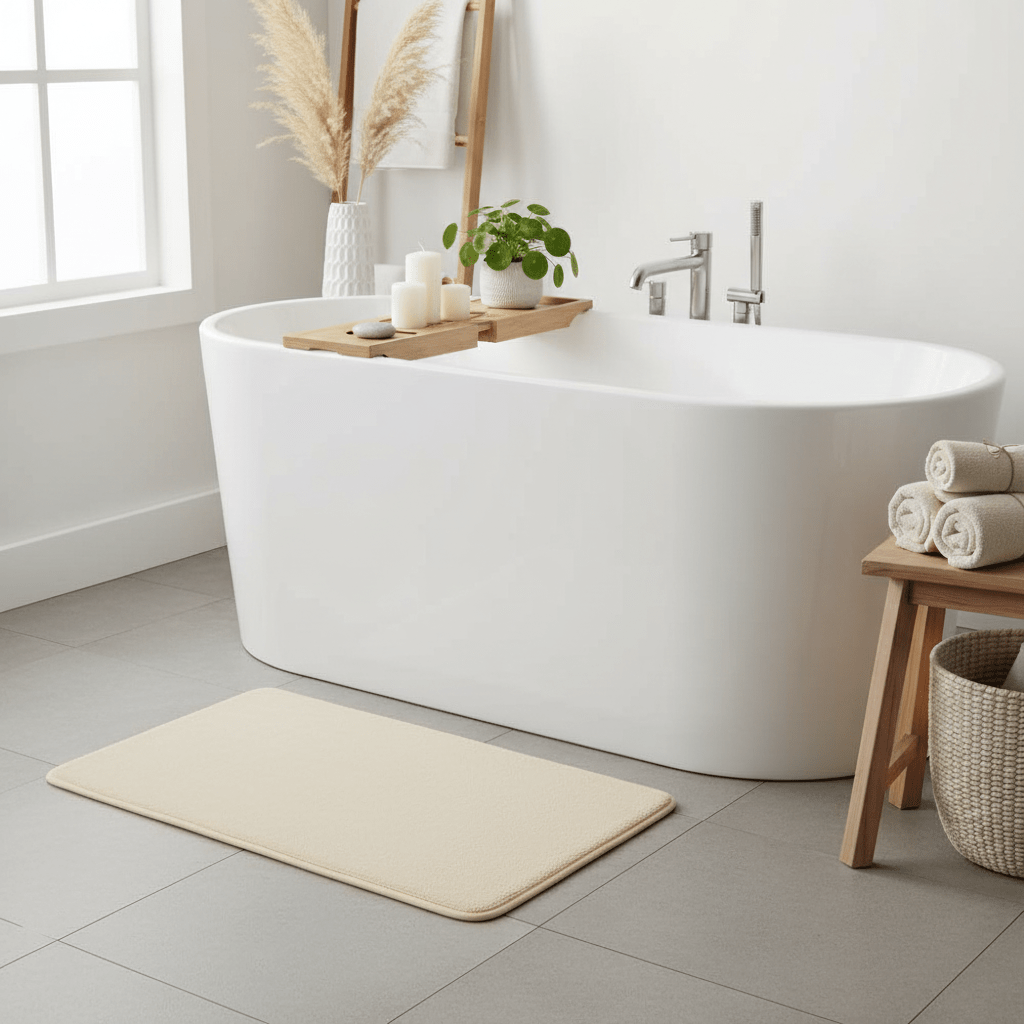 Soak Cream Finish Bath Mat Set