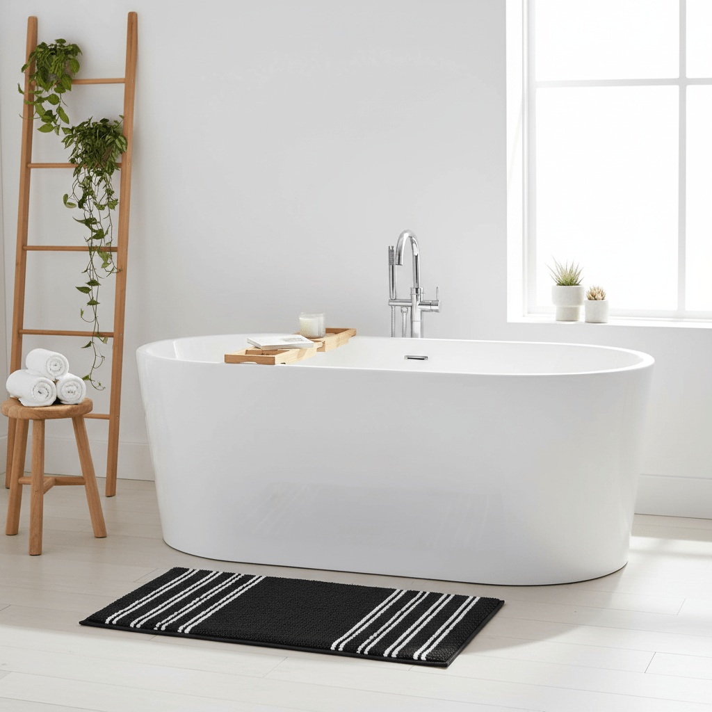 Soak Large Charcoal Grey Bath Mat