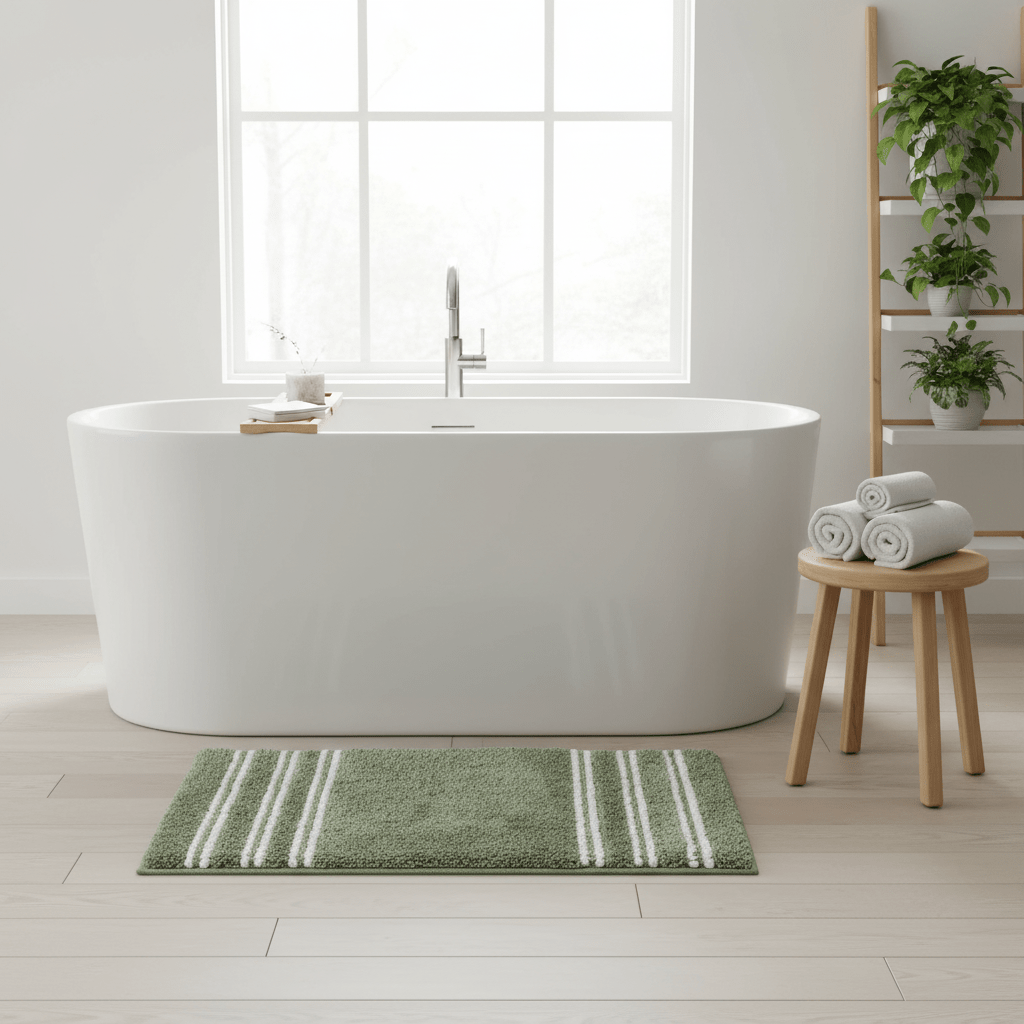 Soak Large Sage Green Bath Mat