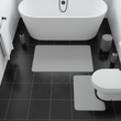 Soak Light Grey Bath And Pedestal Mat Set