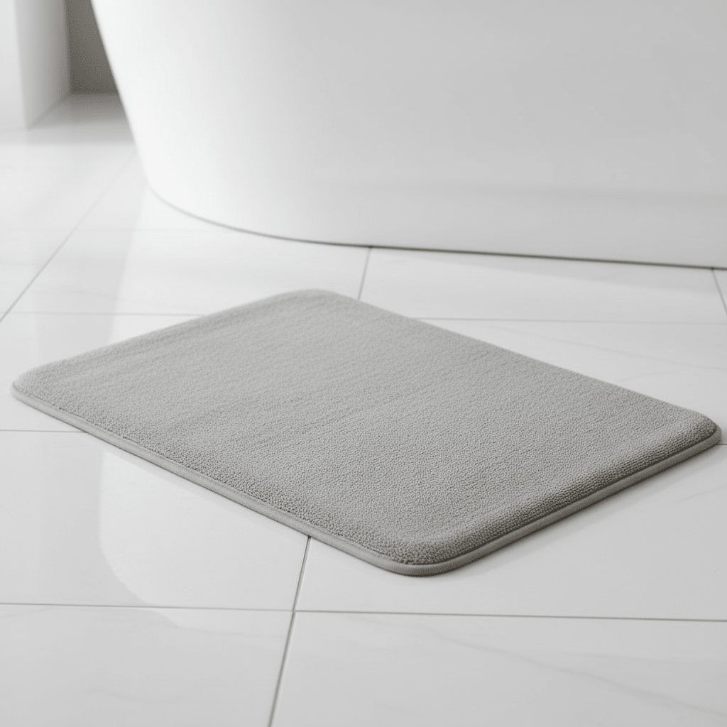 Soak Light Grey Bath And Pedestal Mat Set