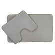 Soak Light Grey Bath And Pedestal Mat Set
